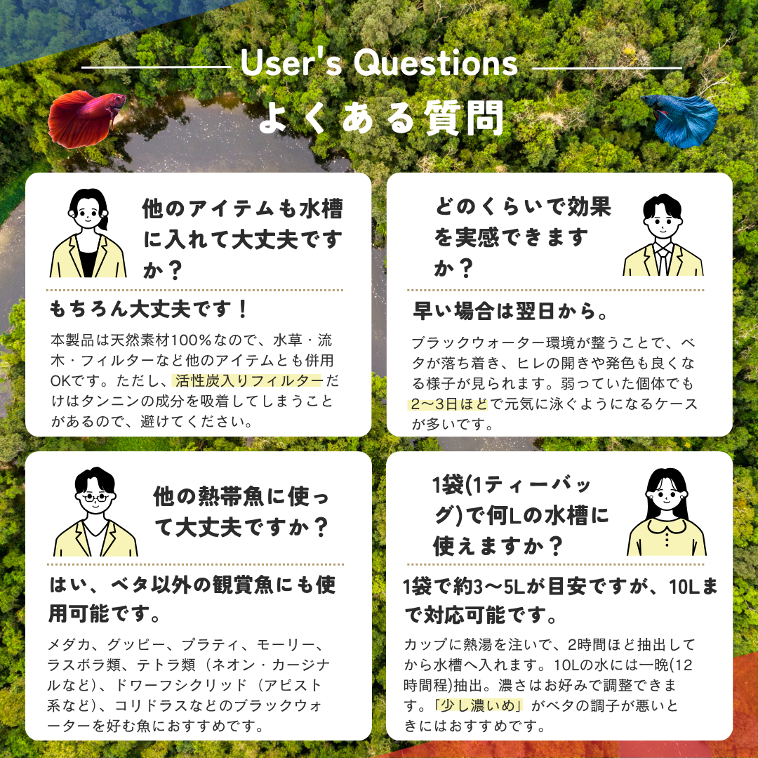 【10パック】お得な15%割引 送料無料｜ベタ発酵水（タイ式ファームレシピ）水質調整ティーバッグ 1パック12袋入